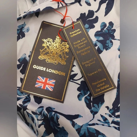Guide London NWT Button Up Floral Blue/White Size Small - Picture 8 of 11